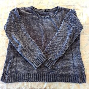 Boutique brand Tribal, chenille sweater, gray, super soft and cozy, size L